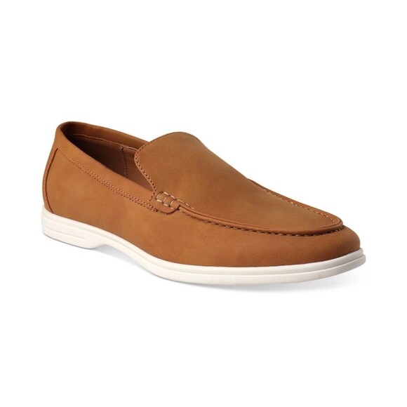 Alfani Porter Casual Loafer Flats Mens 9 M Tan Faux Leather Slip On Shoes NWB main image 13